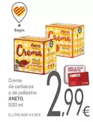 Valvi Supermercats Aneto - crema de carbassa o de pollastre oferta