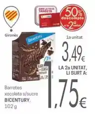 Valvi Supermercats Bicentury - barretes xocolata s/sucre oferta