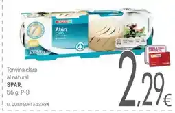 Valvi Supermercats Spar - tonyina clara al natural oferta