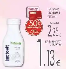 Valvi Supermercats Lactovit - gel sport oferta