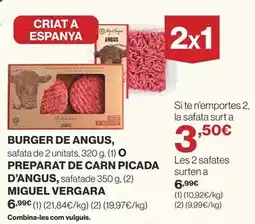 El Corte Inglés Miguel vergara - burger de angus, preparat de carn picada d'angus oferta