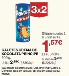 El Corte Inglés Príncipe - galetes crema de xocolata oferta