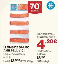El Corte Inglés Vici - lloms de salmo amb pell oferta