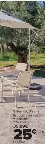 Sillon fijo palma