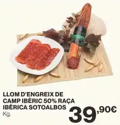 El Corte Inglés Sotoalbos - llom d'engreix de camp iberic 50% raça iberica sotoalbos oferta