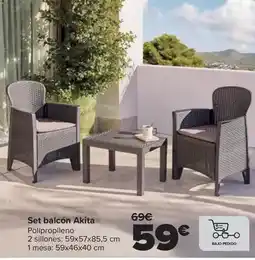 Carrefour Set balcón akita oferta