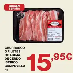 El Corte Inglés Campomayor - churrasco o filetes de aguja de cerdo iberico oferta