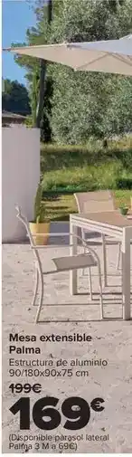 Carrefour Mesa extensible palma oferta