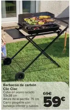 Carrefour Barbacoa de carbon clic clac oferta