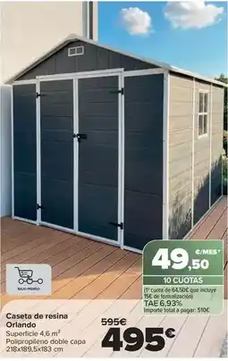 Carrefour Caseta de resina orlando oferta