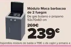 Carrefour Modulo moca barbacoa de 2 fuegos oferta