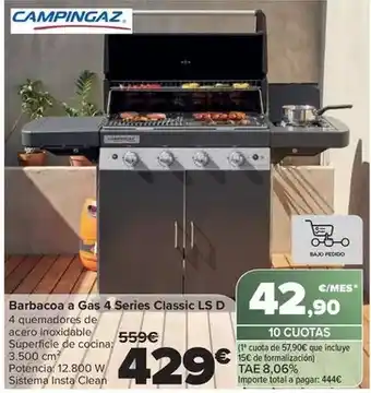 Campingaz - barbacoa a gas 4 series classic ls d