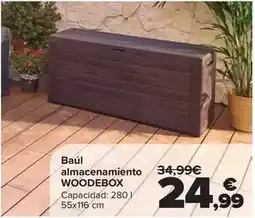 Carrefour Baul almacenamiento woodebox oferta