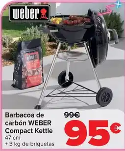 Carrefour Weber - barbacoa de carbon compact kettle oferta