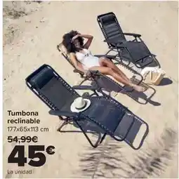 Carrefour Tumbona reclinable oferta