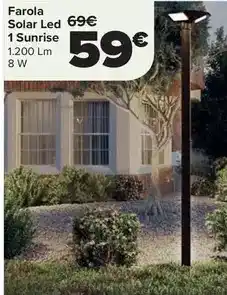 Carrefour Farola solar led 1 sunrise oferta