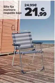 Carrefour Silla fija marinera respaldo bajo oferta