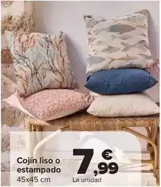 Carrefour Cojin liso o estampado oferta