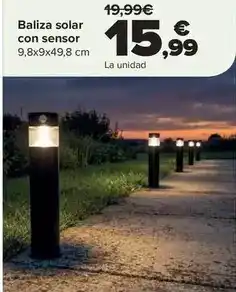 Carrefour Baliza solar con sensor oferta