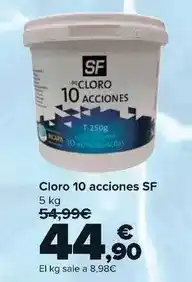 Carrefour Sf - cloro 10 acciones oferta