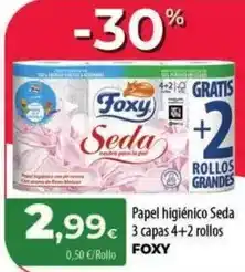 Spar La Palma Foxy - papel higiénico seda 3 capas 4+2 rollos oferta