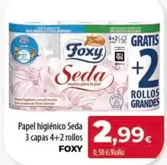 Spar Tenerife Foxy - papel higiénico seda 3 capas 4+2 rollos oferta
