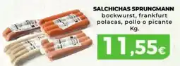 Spar La Palma Sprungmann - salchichas bockwurst, frankfurt polacas, pollo o picante oferta