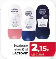 Spar Tenerife Lactovit - desodorante roll-on oferta
