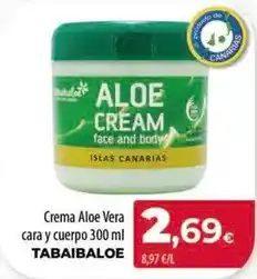 Spar Tenerife Tabaibaloe - crema aloe vera cara y cuerpo oferta