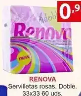 Supermercados Extremadura Renova - servilletas rosas oferta