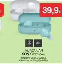 Milar Sony - auricular wfcs10w/l oferta