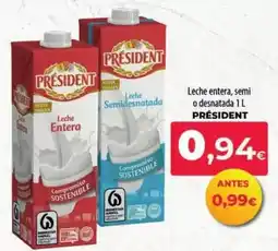 Spar La Palma President - leche entera oferta