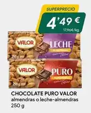 Masymas Valor - chocolate puro almendras o leche-almendras oferta
