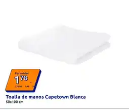 Action Toalla de manos Capetown Blanca oferta