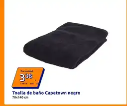 Action Toalla de baño Capetown negro oferta