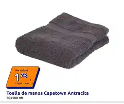 Action Toalla de manos Capetown Antracita oferta