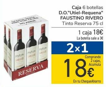 Carrefour Caja 6 botellas d.o. ''utiel-requena'' faustino rivero oferta