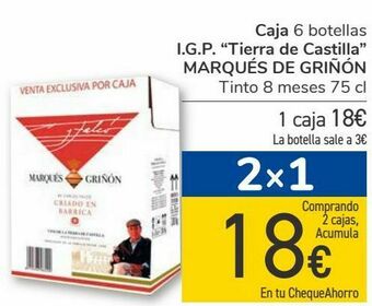 Carrefour Caja 6 botellas i.g.p. ''tierra de castilla'' marqués de griñón oferta