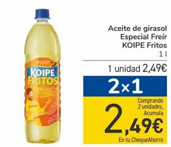 Carrefour Aceite de girasol especial freír koipe fritos oferta