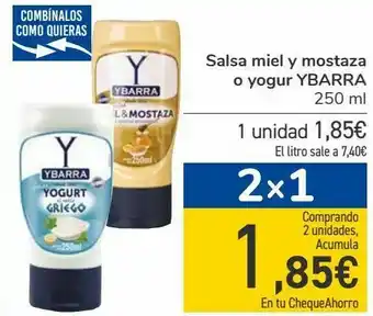 Carrefour Salsa miel y mostaza o yogur ybarra oferta