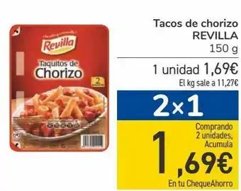 Carrefour Tacos de chorizo revilla oferta