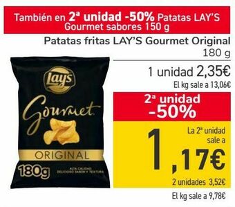 Carrefour Patatas fritas lay's gourmet original oferta