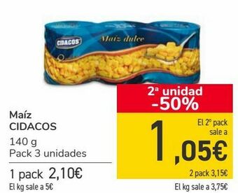 Carrefour Maíz cidacos oferta