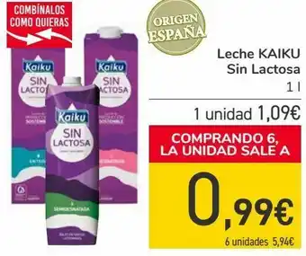 Carrefour Leche kaiku sin lactosa oferta