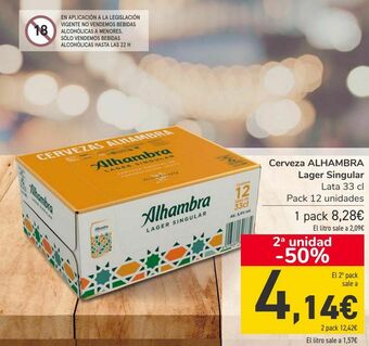 Carrefour Cerveza alhambra lager singular oferta