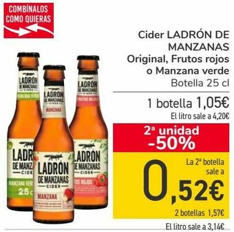 Carrefour Cider ladrón de manzanas original, frutos rojos o manzana verde oferta