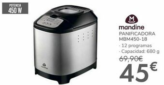 Carrefour Mandine panificadora mbm450-18 oferta