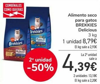 Carrefour Alimento seco para gatos brekkies delicious oferta