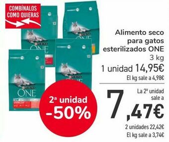 Carrefour Alimento seco para gatos esterilizados one oferta