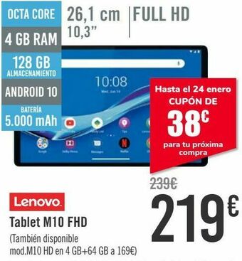 Carrefour Lenovo tablet m10 fhd oferta